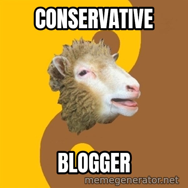 Sheep Obscurantist meme: Conservative / blogger