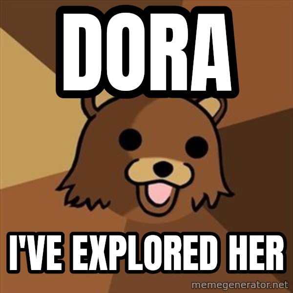 Pedobear meme: DOra / I've Explored her