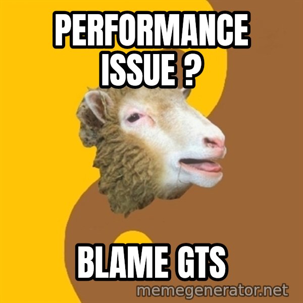 Sheep Obscurantist meme: performance issue ? / BLAME GTS