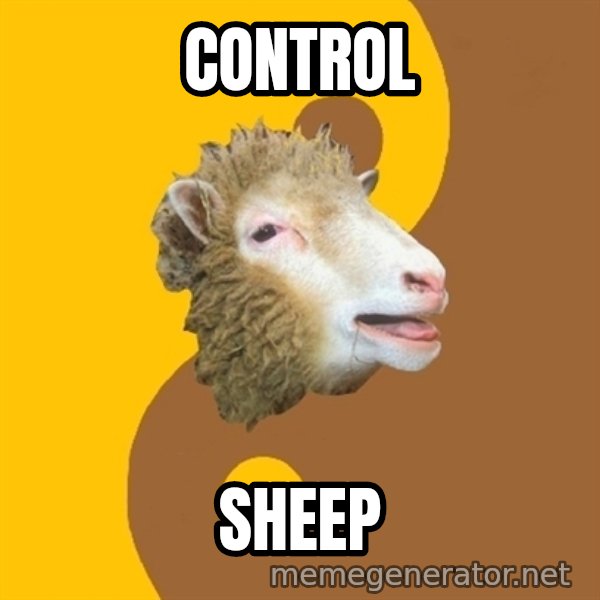Sheep Obscurantist meme: control / sheep