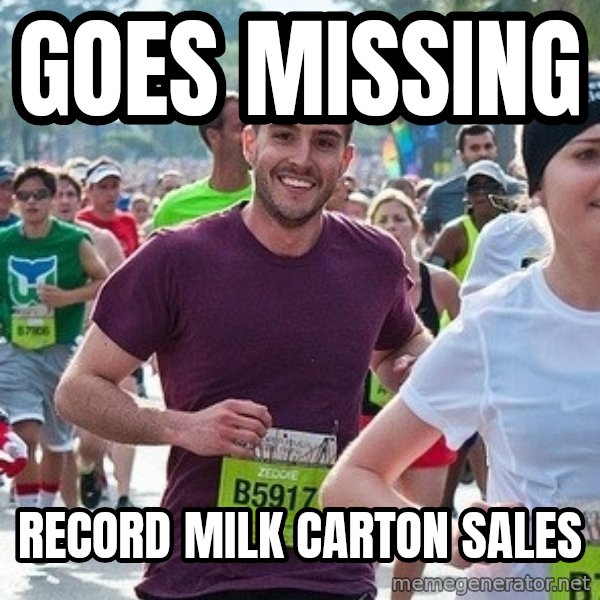 Ridiculously photogenic guy (Zeddie) meme: Goes Missing / Record Milk carton Sales