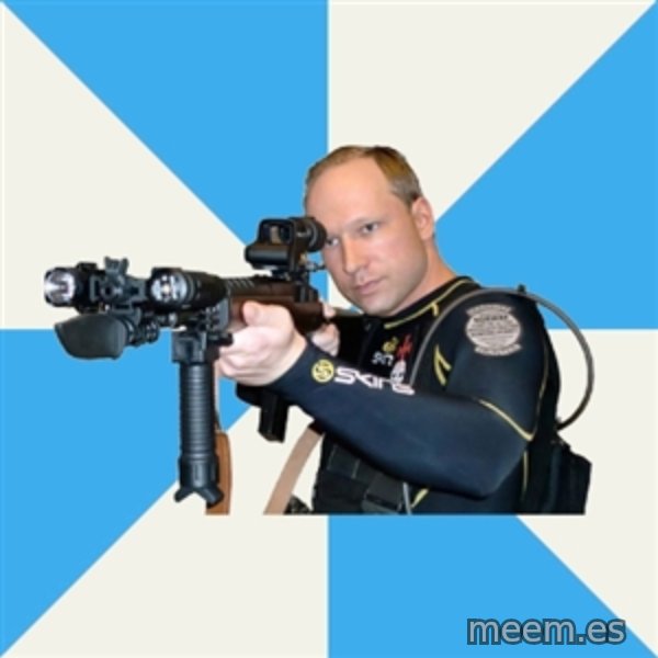 Anders Breivik Scuba meme template