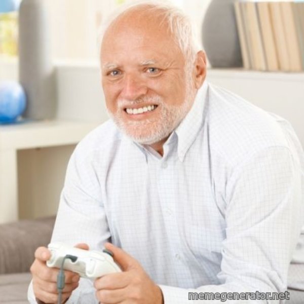 Harold with a Game Controller meme template